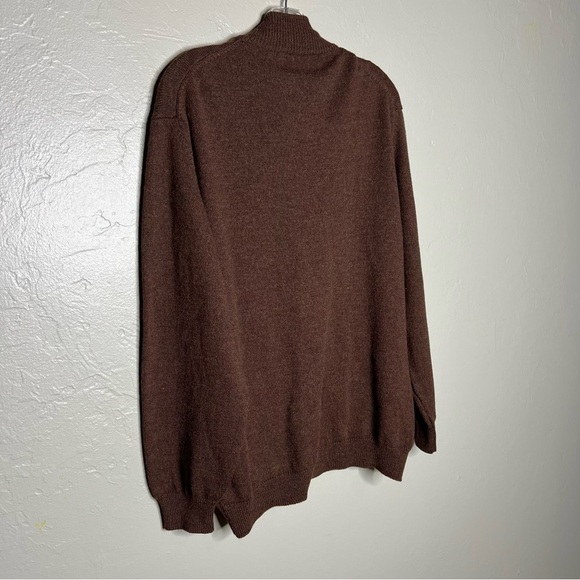 Scott Barber Wool Brown Full Zip Cardigan Sweater - Picture 5 of 6